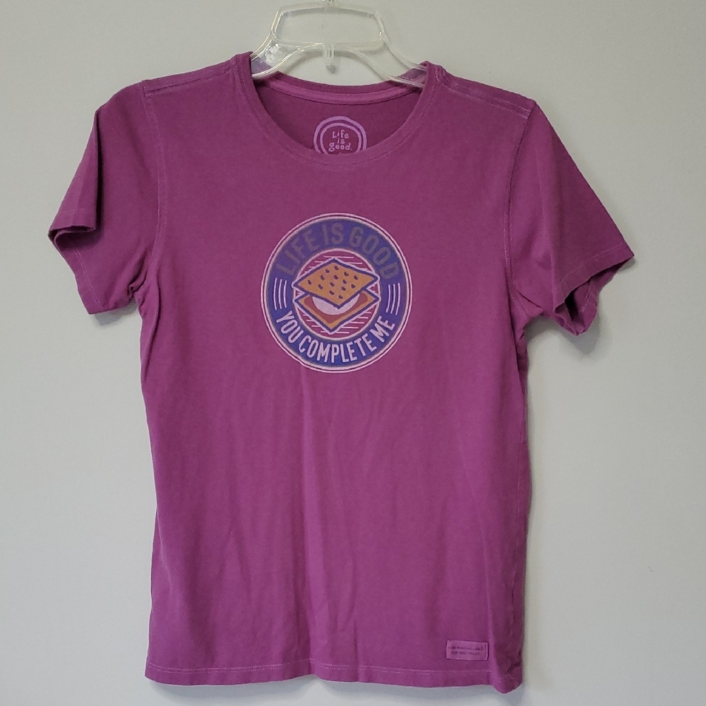 Life is Good Women's Purple Tee